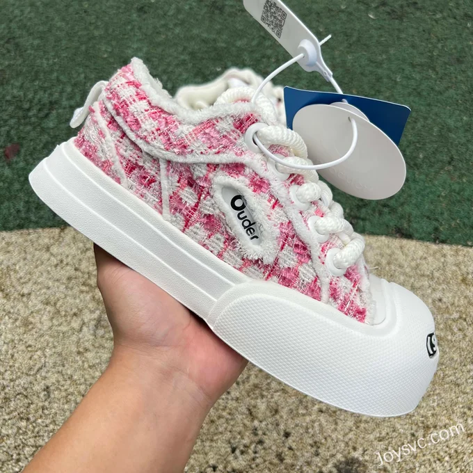 NO1 x Ouder Smiler Pink White Casual Sneakers