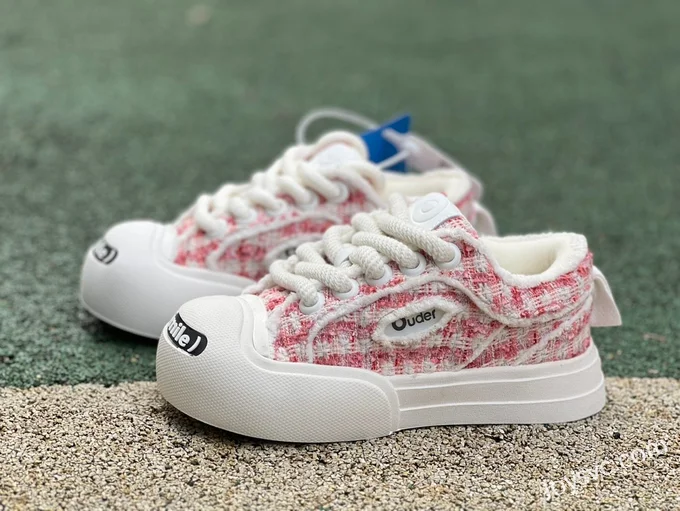 NO1 x Ouder Smiler Pink White Casual Sneakers