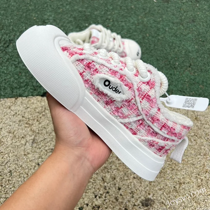 NO1 x Ouder Smiler Pink White Casual Sneakers