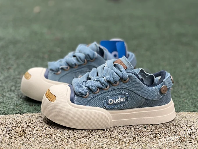 NO1 x Ouder Smiler Blue White Casual Sneakers