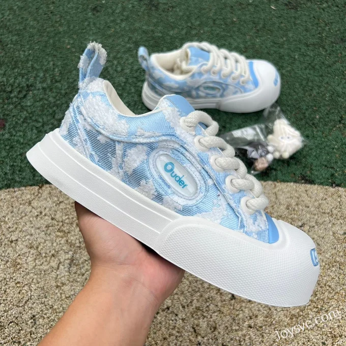 NO1 x Ouder Smiler Blue White Casual Sneakers