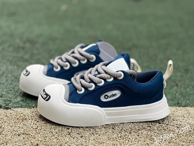 NO1 x Ouder Smiler Navy White Casual Sneakers