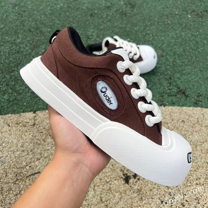 NO1 x Ouder Smiler Brown White Casual Sneakers