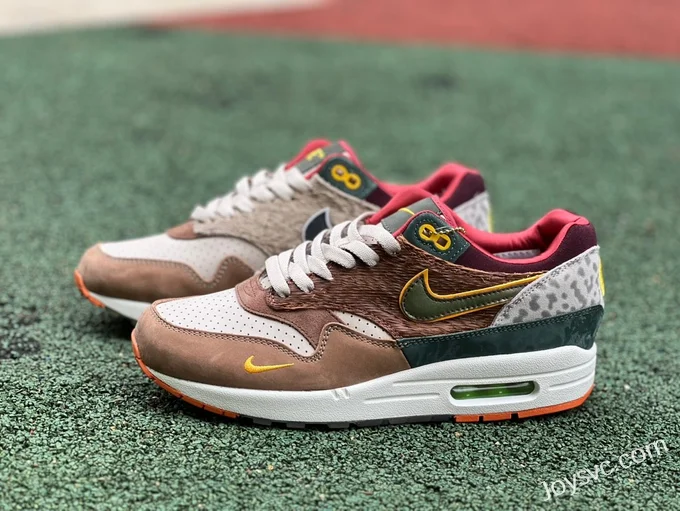 Division Street x Nike Air Max 1 Brown Grey Low-Top Running Shoes HQ2639