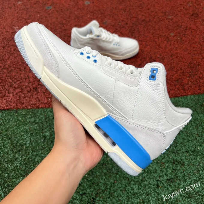 Air Jordan 3 Lucky Shorts CT8532-101 White Grey Blue