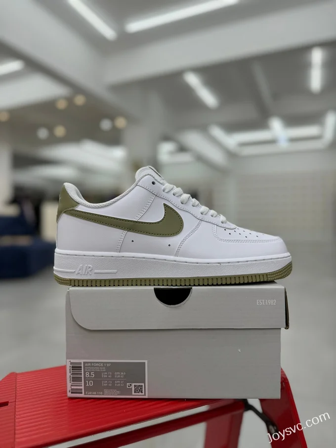 Nike Air Force 1 White Brown Green Hook FJ4146-110