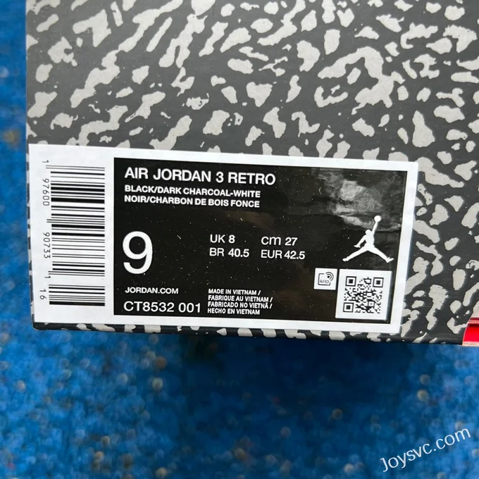 Air Jordan 3 Black Cat CT8532-001