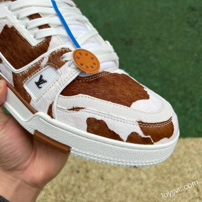 Louis Vuitton Trainer White Brown Milk