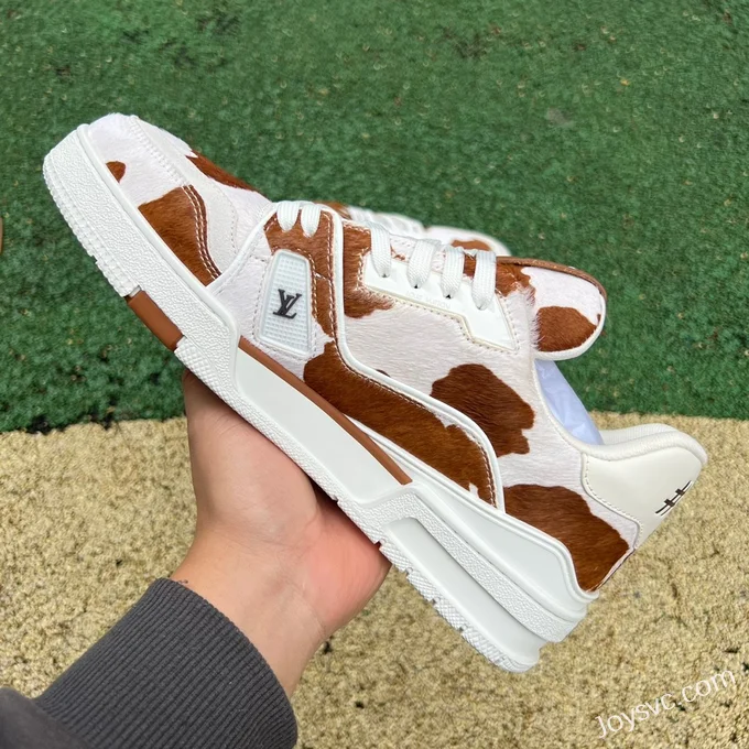 Louis Vuitton Trainer White Brown Milk