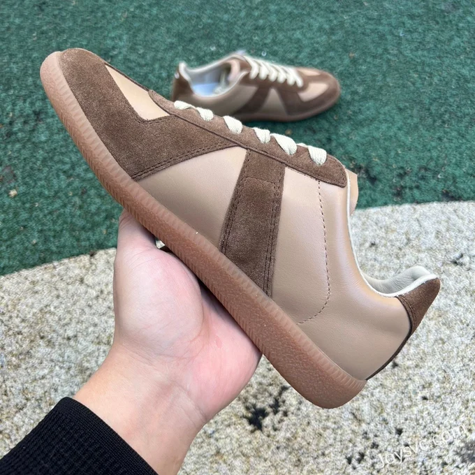 Maison Margiela Replica Calfskin Brown Low Top