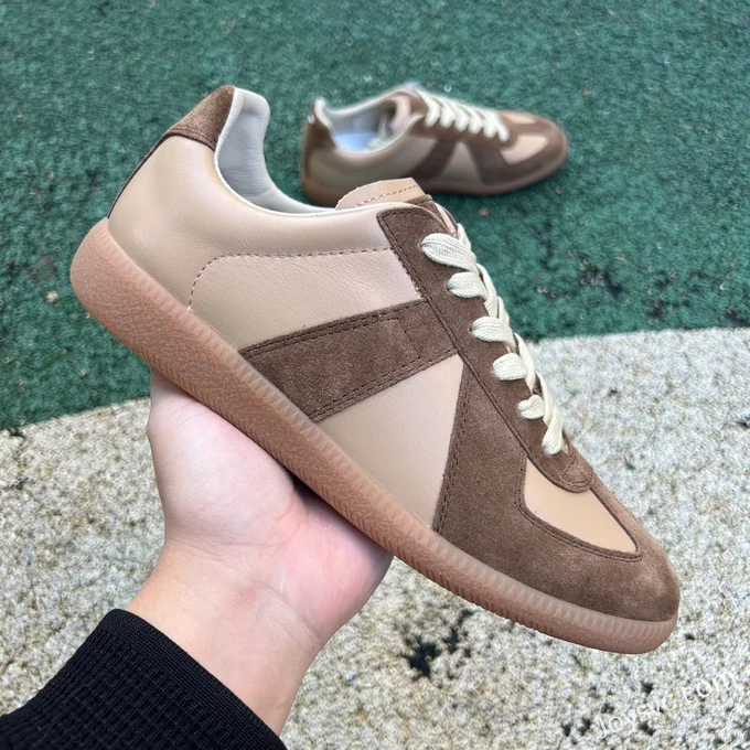 Maison Margiela Replica Calfskin Brown Low Top