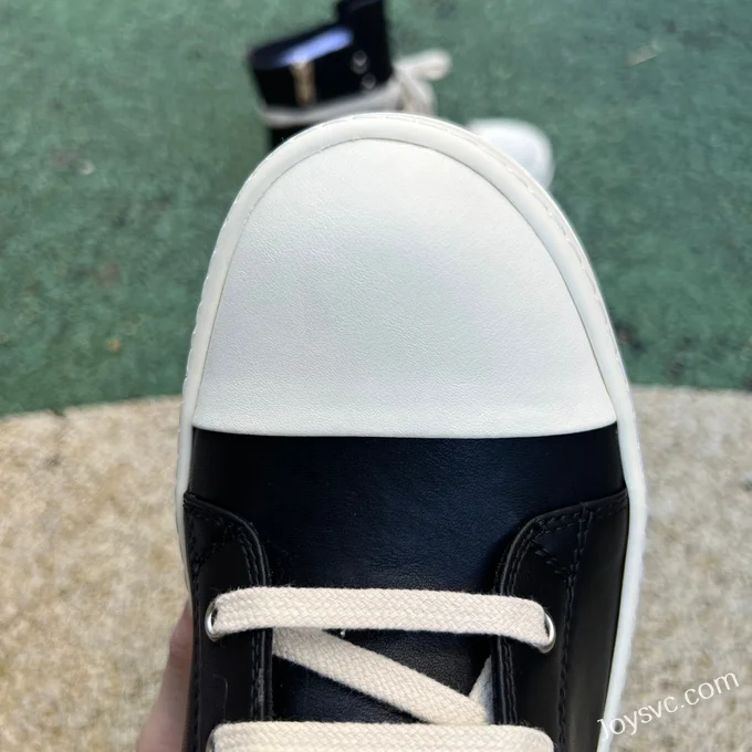 RICK OWENS High Top Black White FW23 LUXOR Sneakers