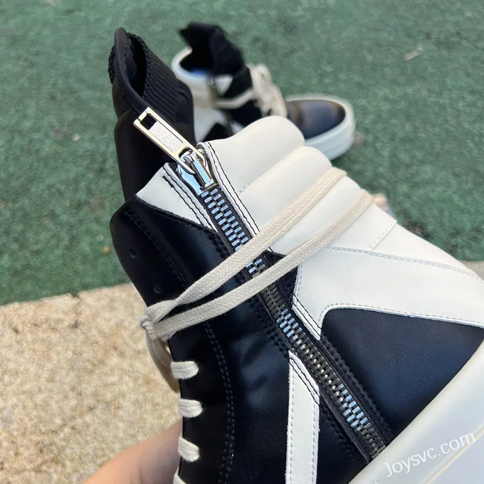 RICK OWENS High Top Black White FW23 LUXOR Sneakers