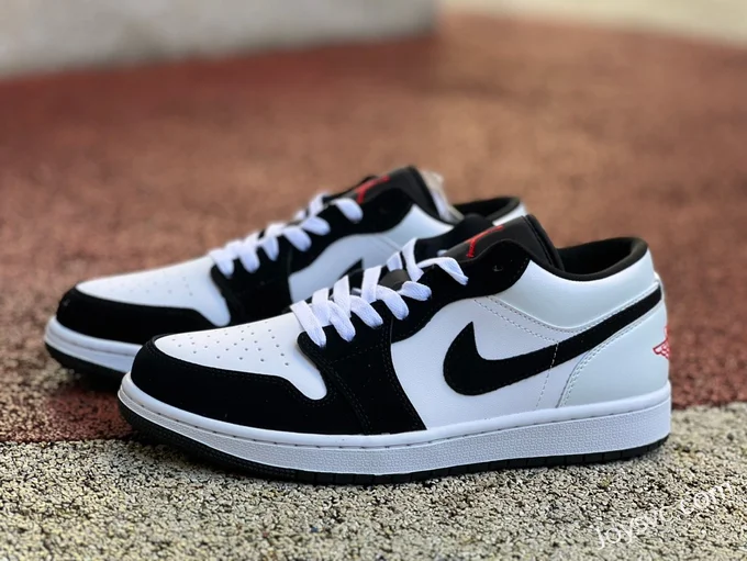 Air Jordan 1 Low Black White Red