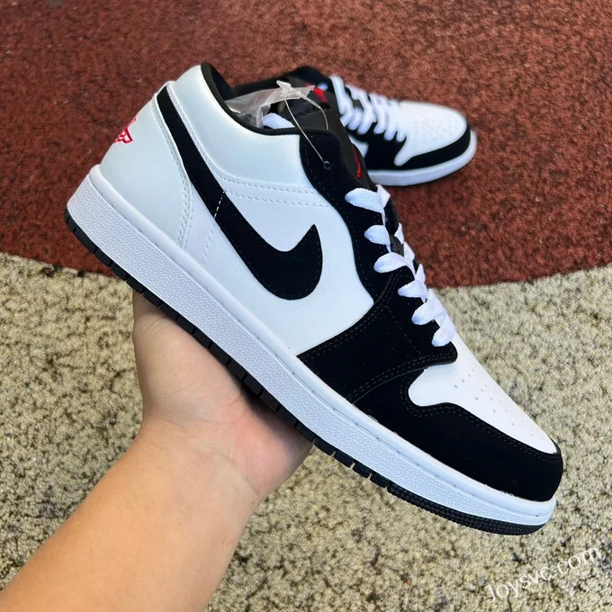 Air Jordan 1 Low Black White Red