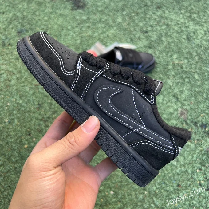 Travis Scott x Air Jordan 1 Low DO5442-001 Black Kids Version