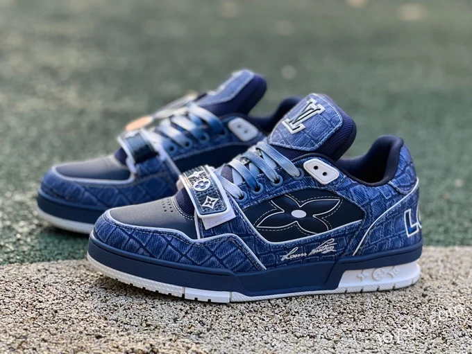 Louis Vuitton Trainer Denim Navy