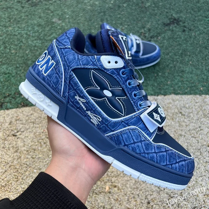 Louis Vuitton Trainer Denim Navy