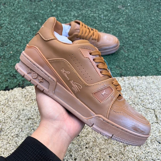 Louis Vuitton Trainer Distressed Brown