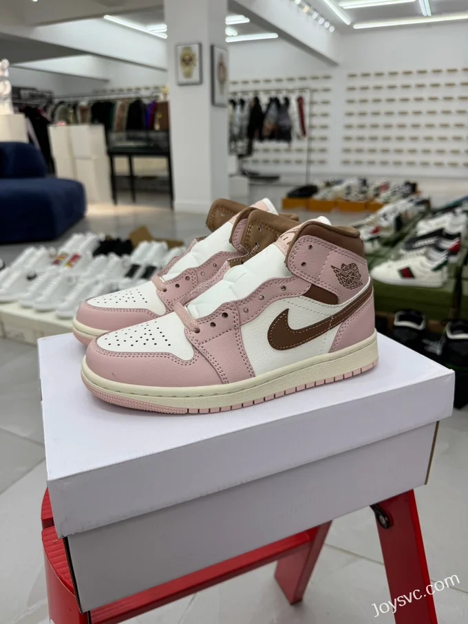 Air Jordan 1 Mid Pink White BQ6472-620