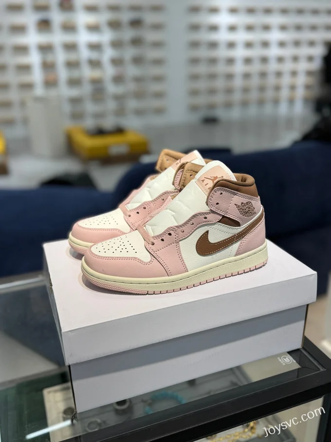 Air Jordan 1 Mid Pink White BQ6472-620