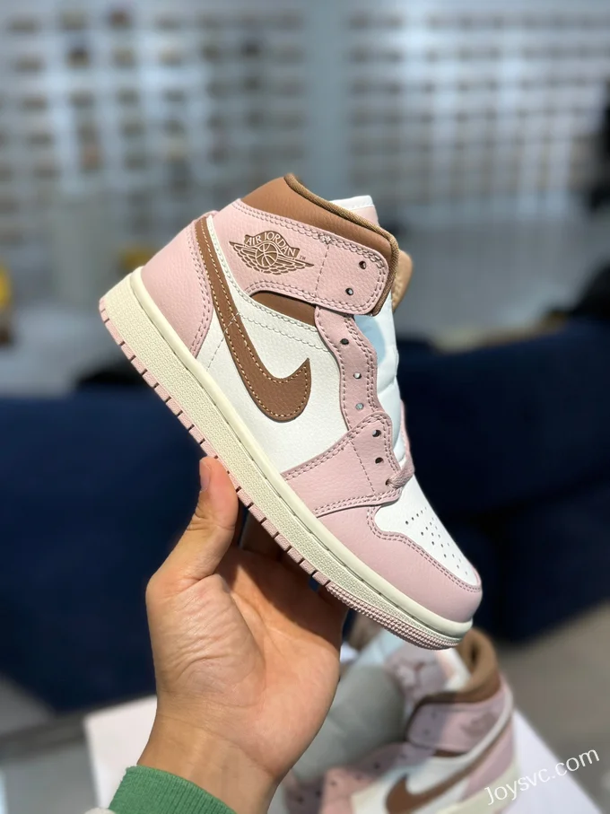 Air Jordan 1 Mid Pink White BQ6472-620