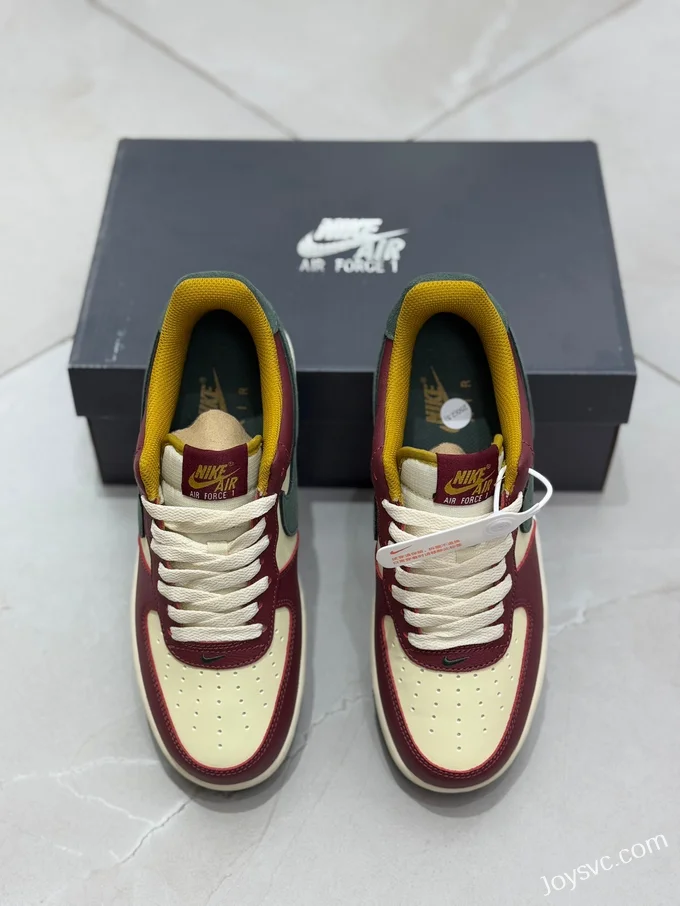 Nike Air Force 1 White Green Maroon HQ3612-113