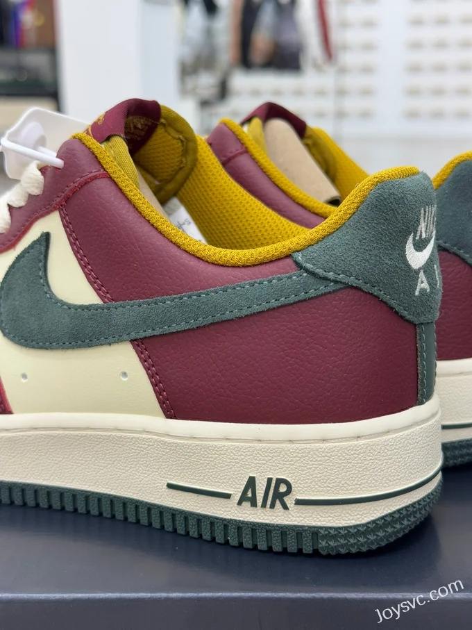 Nike Air Force 1 White Green Maroon HQ3612-113