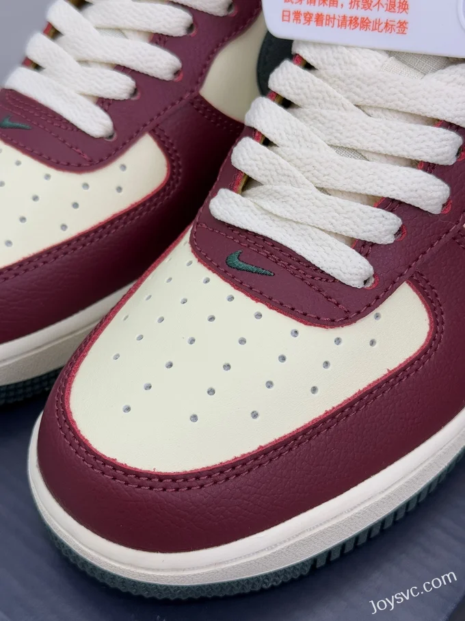 Nike Air Force 1 White Green Maroon HQ3612-113