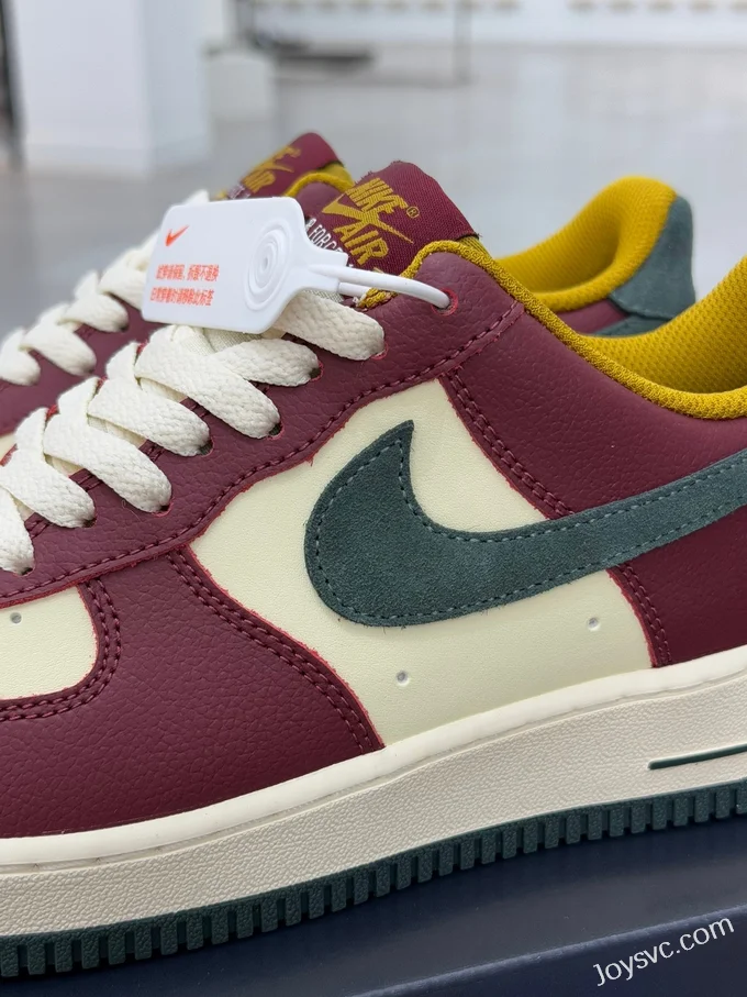 Nike Air Force 1 White Green Maroon HQ3612-113