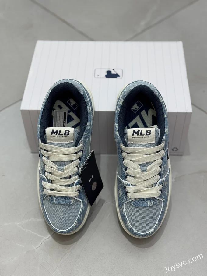 MLB Chunky Liner Denim Blue White Dad Shoes