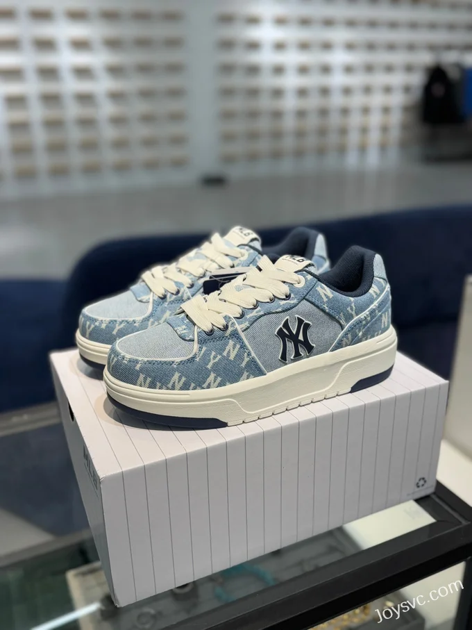 MLB Chunky Liner Denim Blue White Dad Shoes