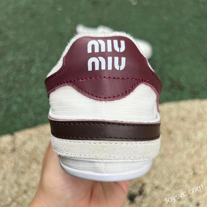 MIU MIU Bella Lily White Grey Brown Training Shoes