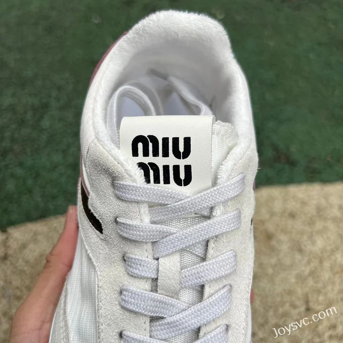 MIU MIU Bella Lily White Grey Brown Training Shoes