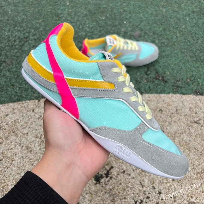 MIU MIU Bella Lily Grey Blue Pink Training Shoes