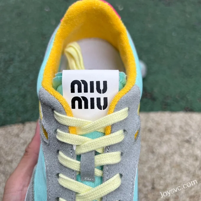 MIU MIU Bella Lily Grey Blue Pink Training Shoes