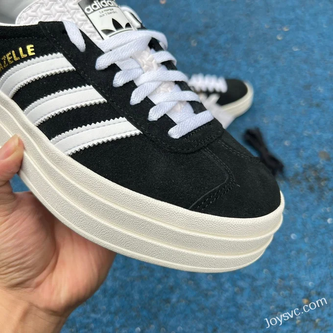 Adidas Gazelle Bold Black White Retro Sneakers HQ6912