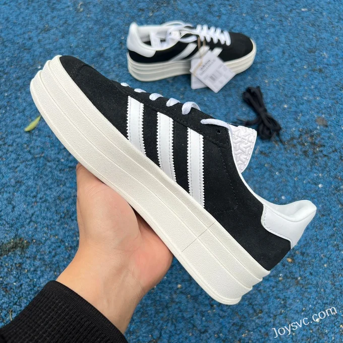 Adidas Gazelle Bold Black White Retro Sneakers HQ6912