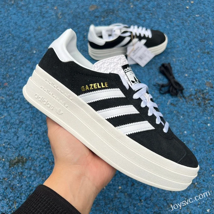 Adidas Gazelle Bold Black White Retro Sneakers HQ6912