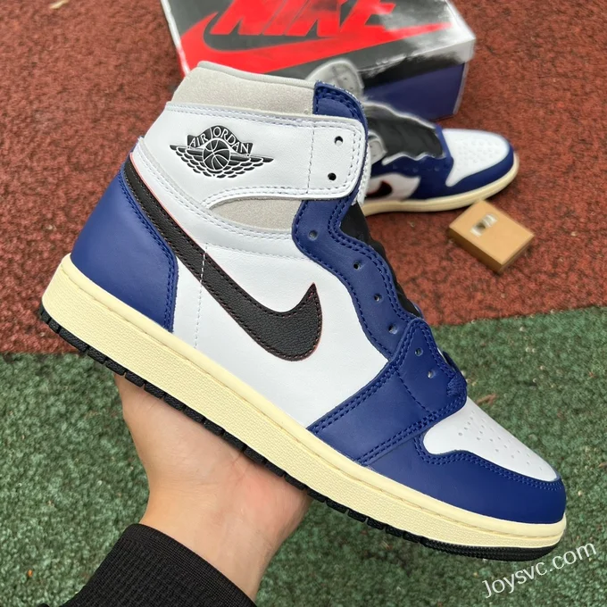 Air Jordan 1 High DZ5485-100 White Deep Royal Blue Retro