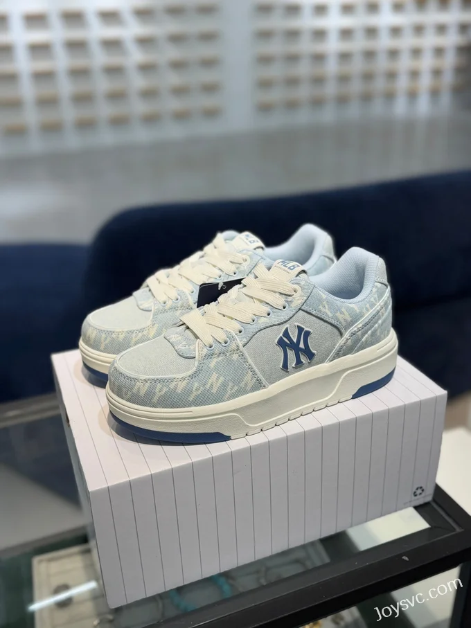 MLB Chunky Liner Denim Blue White Dad Shoes