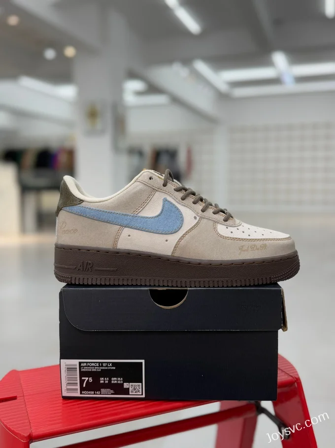 Nike Air Force 1 Brown White Blue HQ3458-142