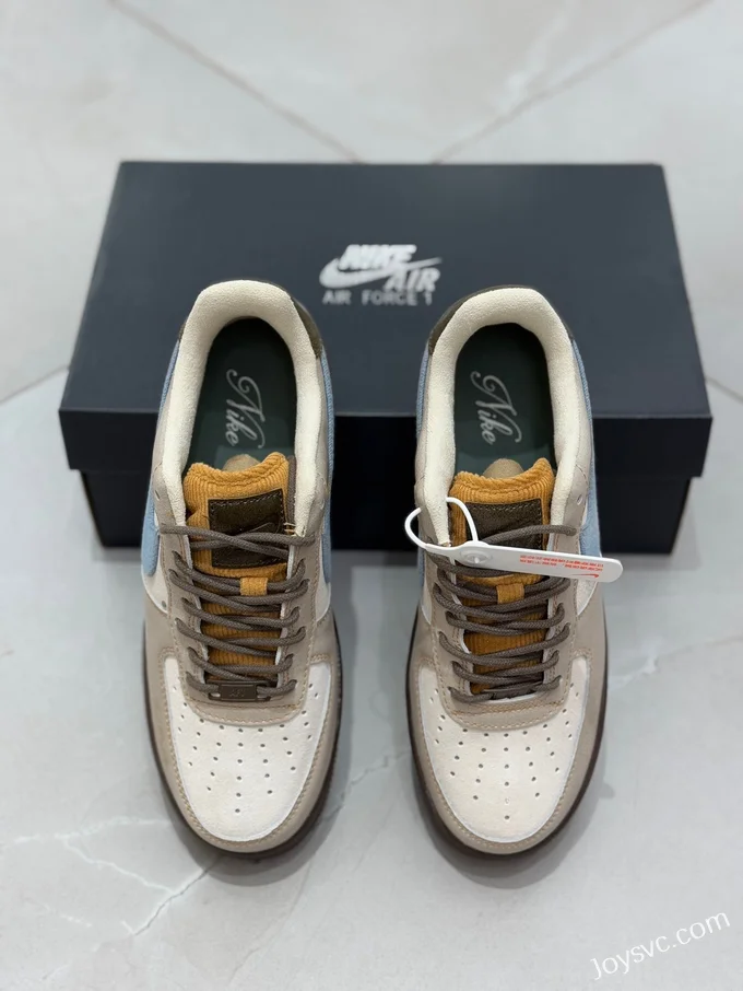 Nike Air Force 1 Brown White Blue HQ3458-142