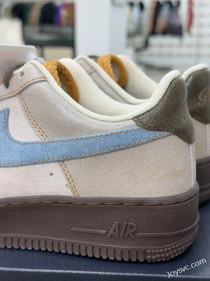 Nike Air Force 1 Brown White Blue HQ3458-142