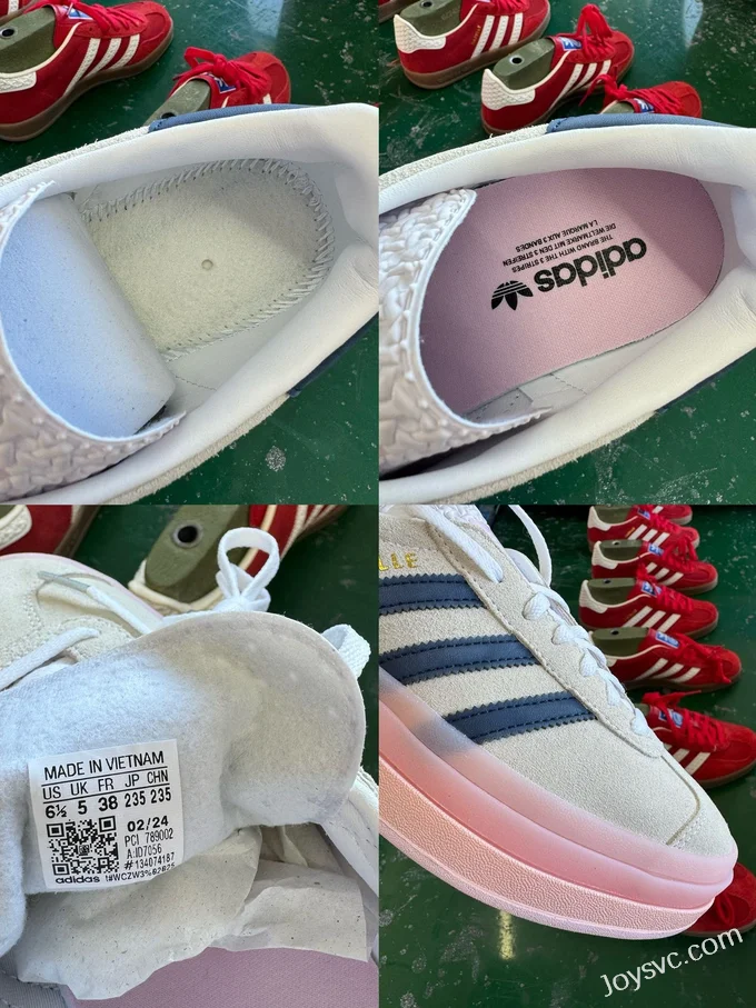 Adidas Gazelle Bold White Blue Pink Retro Sneakers IE6508