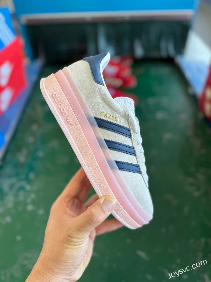 Adidas Gazelle Bold White Blue Pink Retro Sneakers IE6508