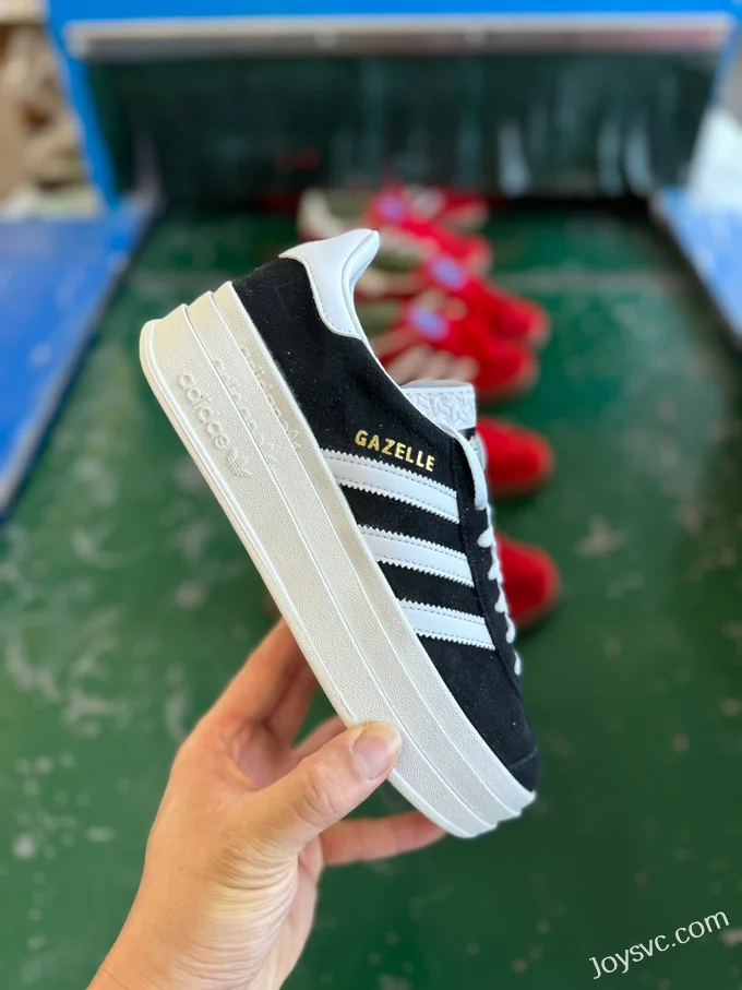 Adidas Gazelle Bold Black White Retro Sneakers HQ6912