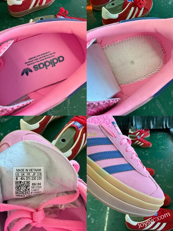 Adidas Gazelle Bold Pink Blue Retro Sneakers HO6122