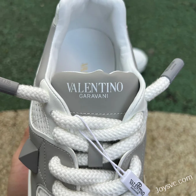 Valentino Rockstud Untitled White Sneakers with Studs