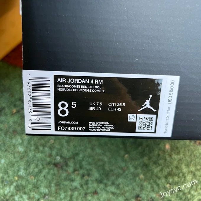 Air Jordan 4 RM FQ7939-007 Low Black Yellow